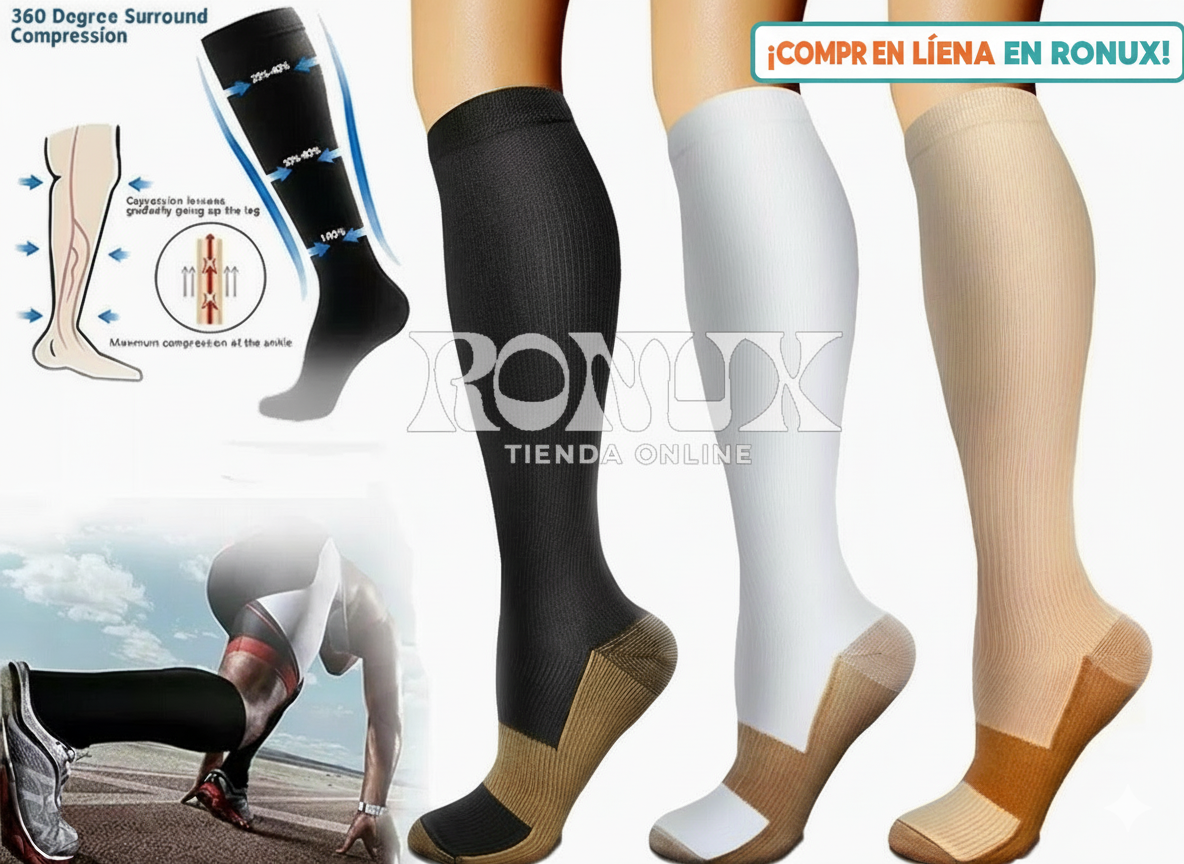 Medias de Compresión con Cobre | Alivio, frescura y mejor circulación